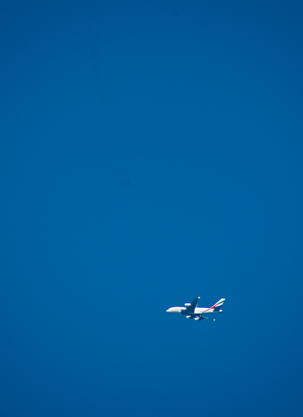 Plane, High and Right.